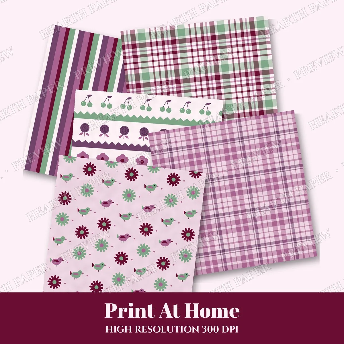 Adored Sonnet Digital Paper Pack preview 3