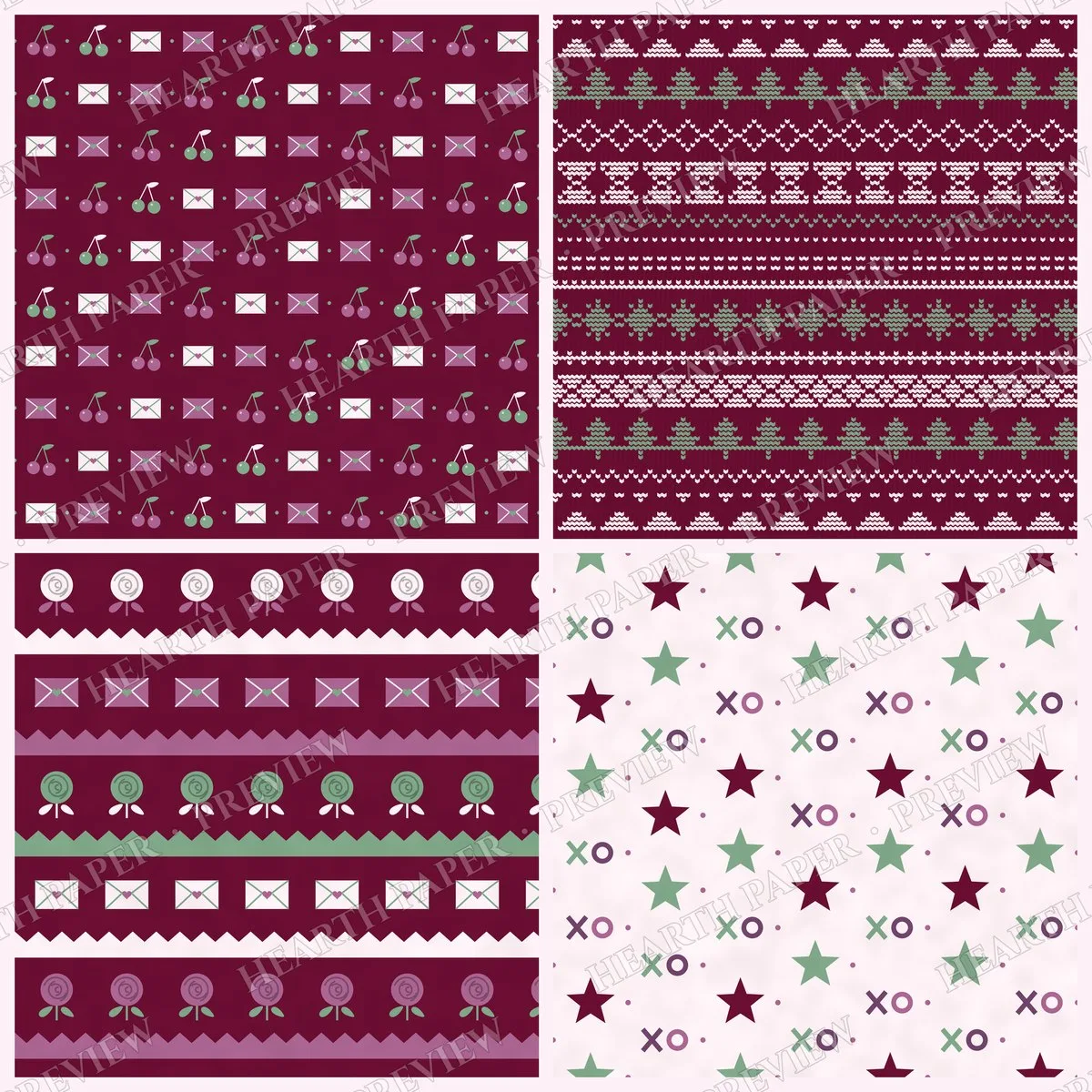 Adored Sonnet Digital Paper Pack preview 5