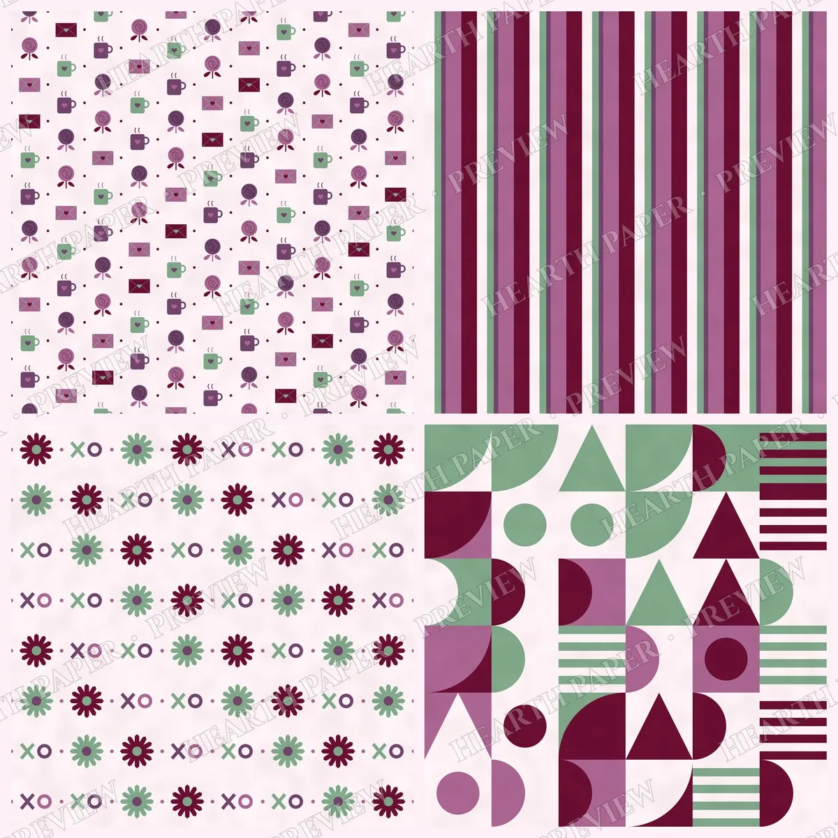 Adored Sonnet Digital Paper Pack preview 6