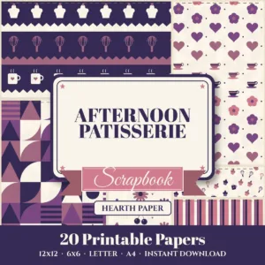Afternoon Patisserie Digital Paper Pack cover