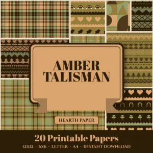 Amber Talisman Digital Paper Pack cover