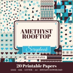 Amethyst Rooftop Digital Paper Pack cover