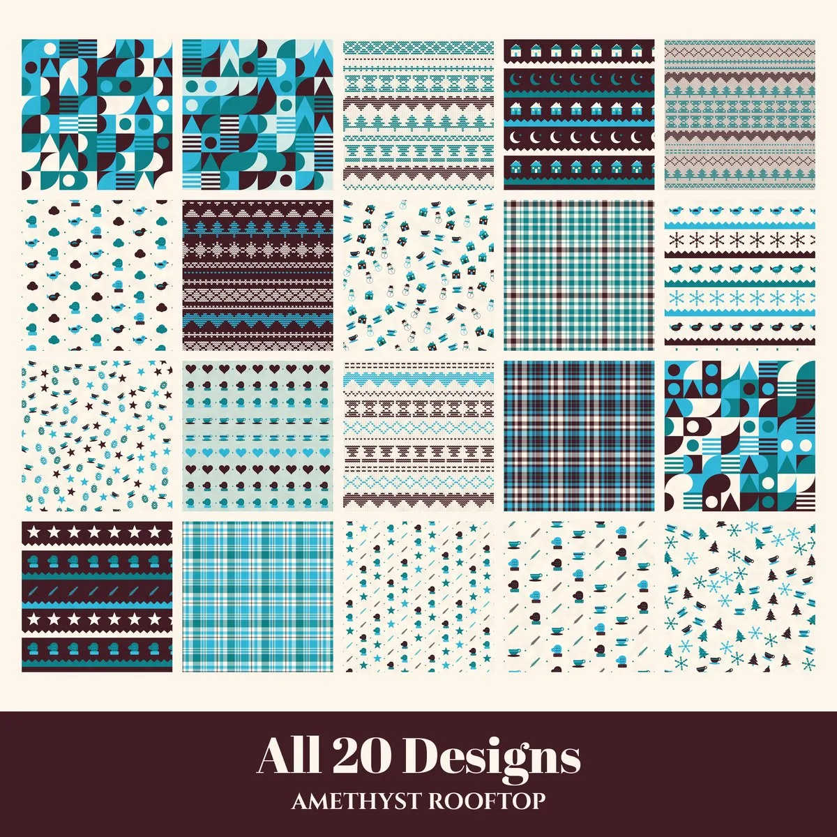 Amethyst Rooftop Digital Paper Pack preview 2