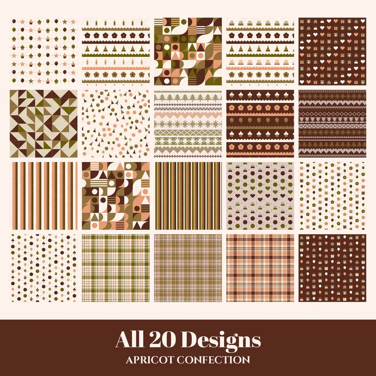 Apricot Confection Digital Paper Pack preview 2