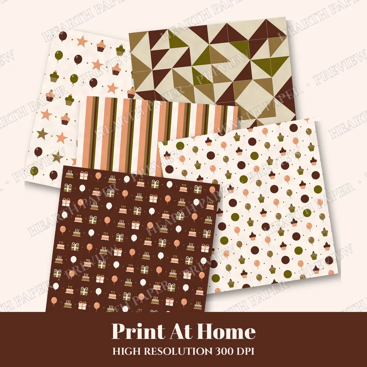 Apricot Confection Digital Paper Pack preview 3