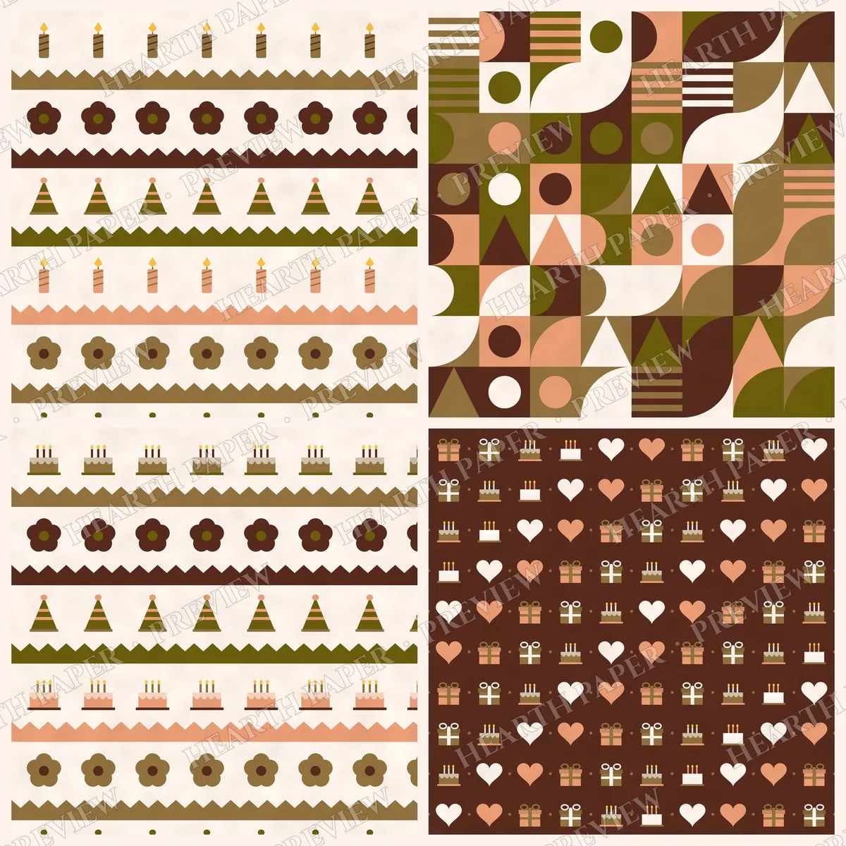 Apricot Confection Digital Paper Pack preview 5