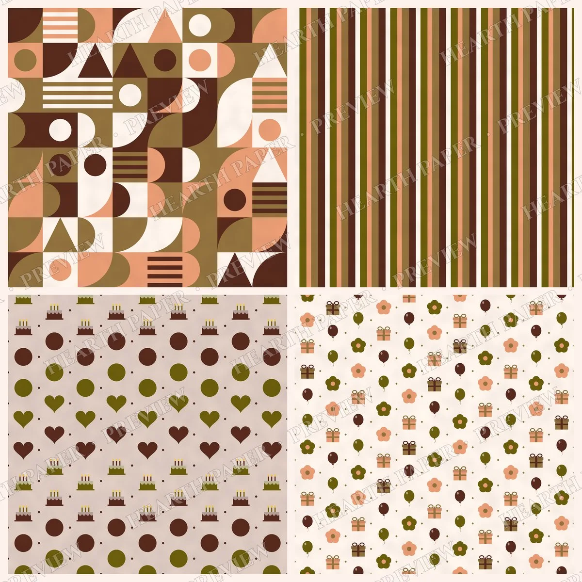 Apricot Confection Digital Paper Pack preview 6