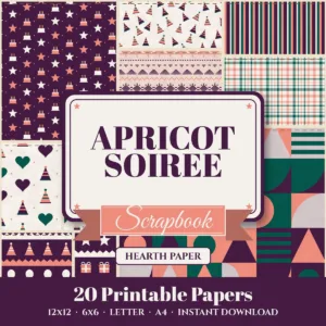 Apricot Soiree Digital Paper Pack cover