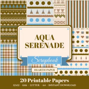 Aqua Serenade Digital Paper Pack cover