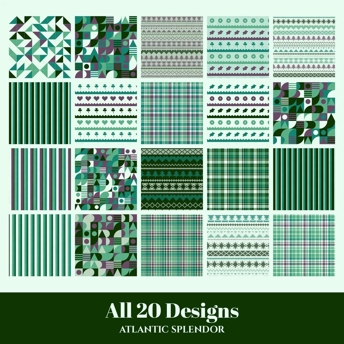 Atlantic Splendor Digital Paper Pack preview 2