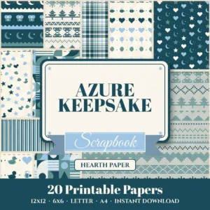 Azure Keepsake Digital Paper Pack cover