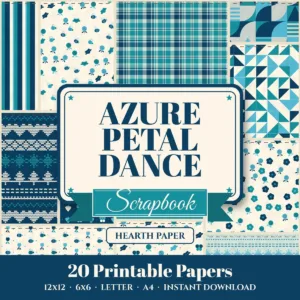 Azure Petal Dance Digital Paper Pack