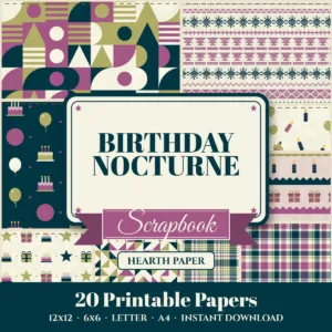 Birthday Nocturne Digital Paper Pack cover