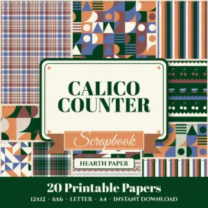 Calico Counter Digital Paper Pack