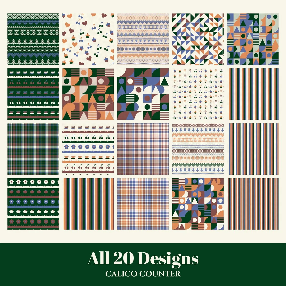 Calico Counter Digital Paper Pack preview 2