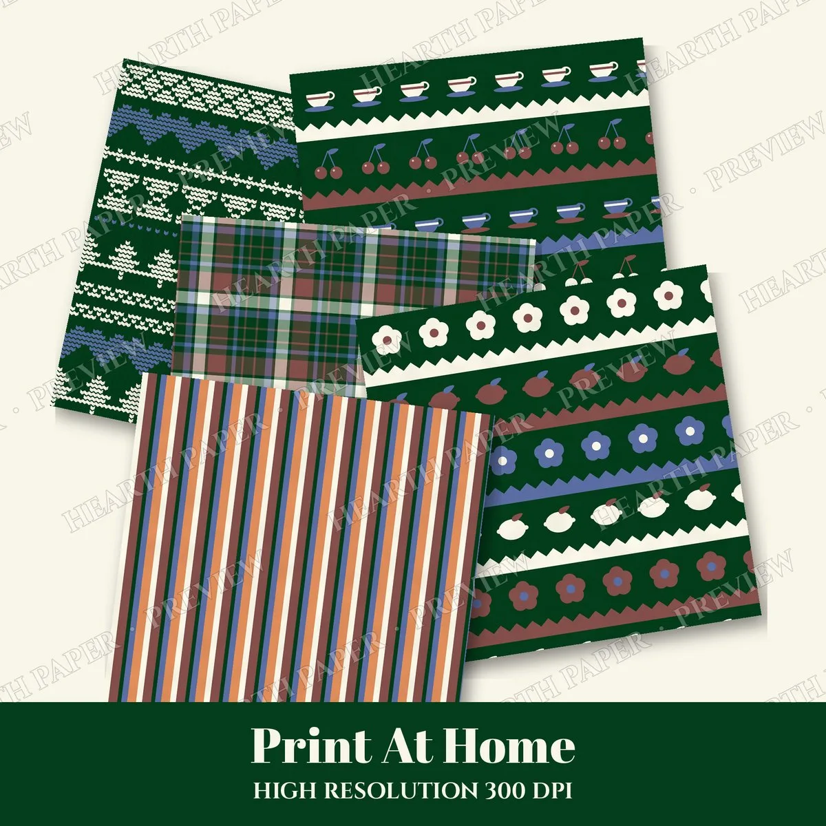 Calico Counter Digital Paper Pack preview 3