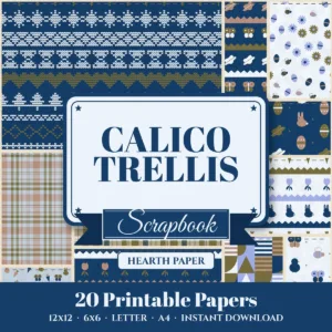 Calico Trellis Digital Paper Pack cover