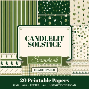 Candlelit Solstice Digital Paper Pack cover