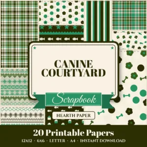 Canine Courtyard Digital Paper Pack cover