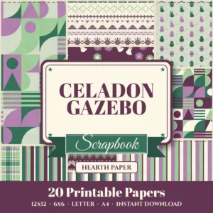 Celadon Gazebo Digital Paper Pack cover