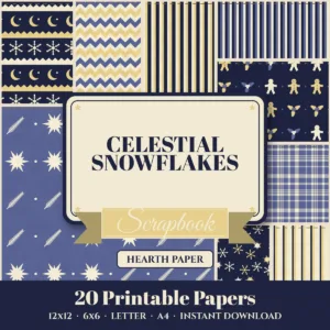 Celestial Snowflakes Digital Paper Pack