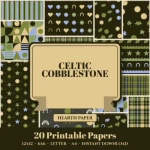 Celtic Cobblestone Digital Paper Pack cover