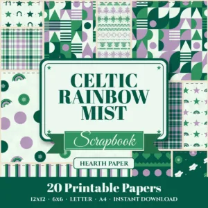 Celtic Rainbow Mist Digital Paper Pack cover