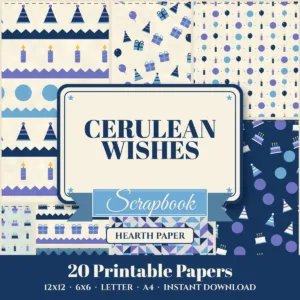 Cerulean Wishes Digital Paper Pack cover