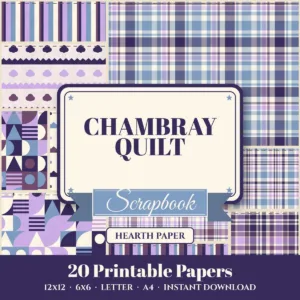 Chambray Quilt Digital Paper Pack cover