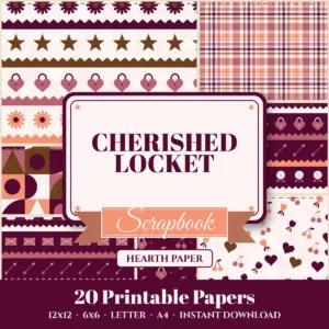 Cherished Locket Digital Paper Pack cover
