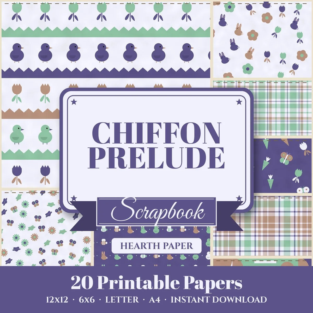 Chiffon Prelude Digital Paper Pack cover
