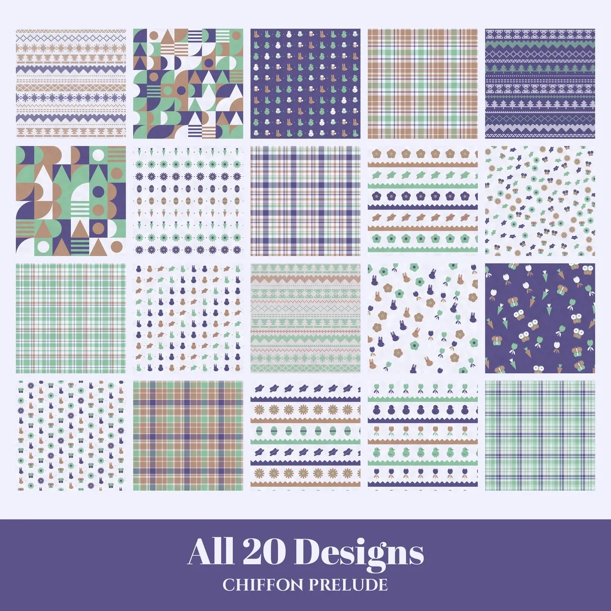 Chiffon Prelude Digital Paper Pack preview 2