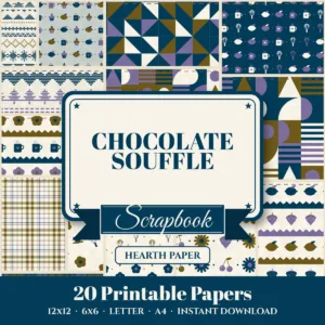 Chocolate Souffle Digital Paper Pack cover