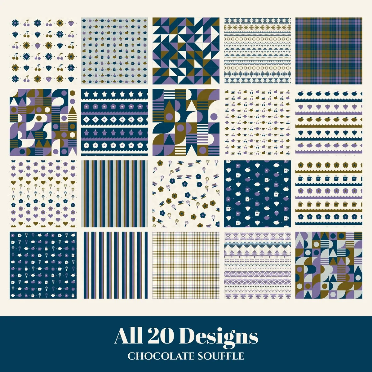Chocolate Souffle Digital Paper Pack preview 2