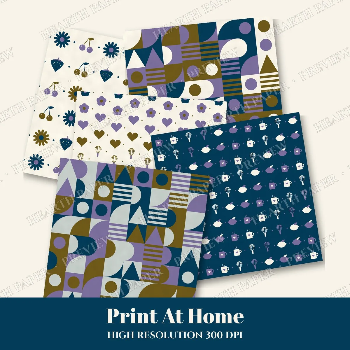 Chocolate Souffle Digital Paper Pack preview 3