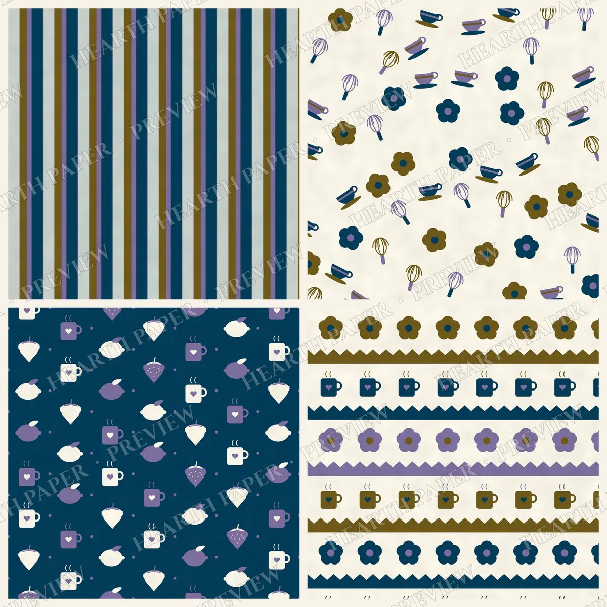 Chocolate Souffle Digital Paper Pack preview 6
