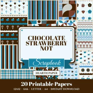Chocolate Strawberry Not Digital Paper Pack cover