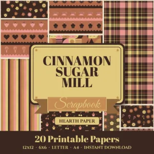Cinnamon Sugar Mill Digital Paper Pack cover