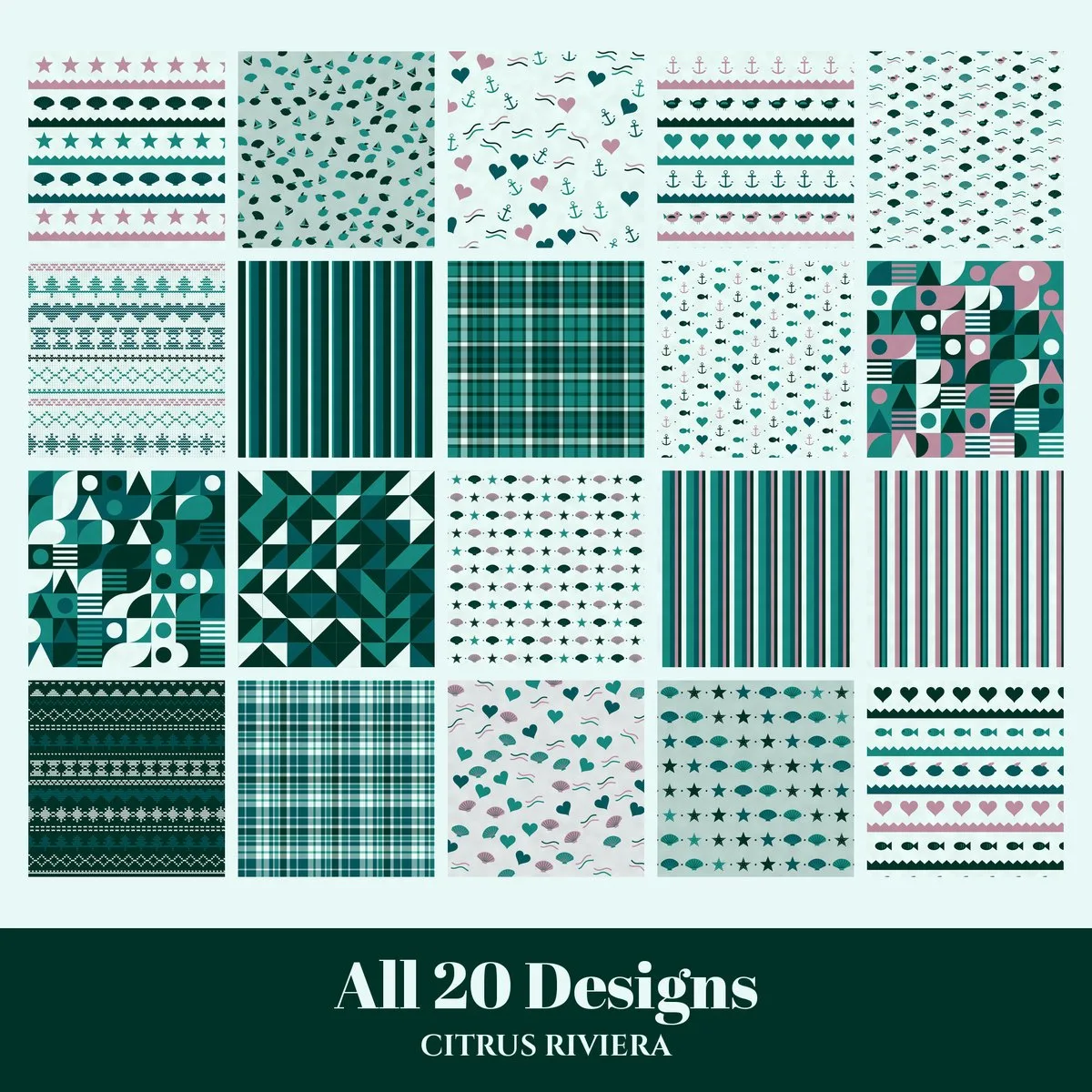 Citrus Riviera Digital Paper Pack preview 2