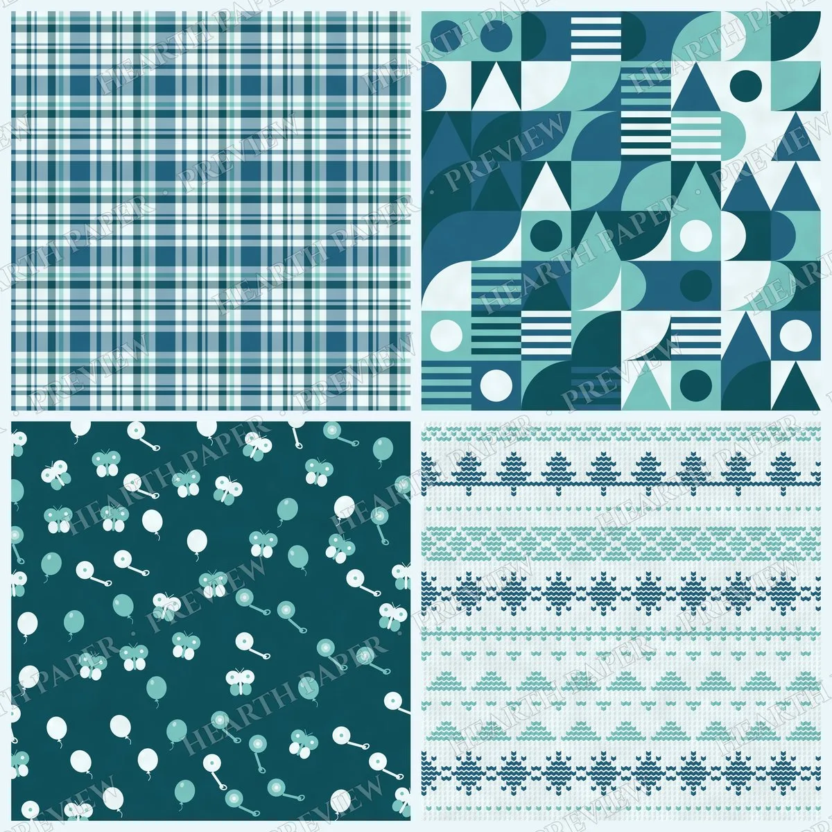 Coastal Cherub Digital Paper Pack preview 5