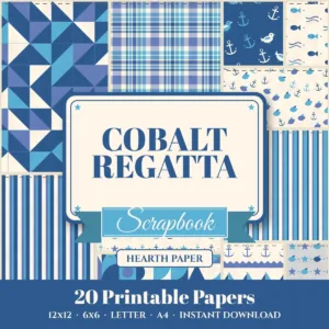 Cobalt Regatta Digital Paper Pack cover