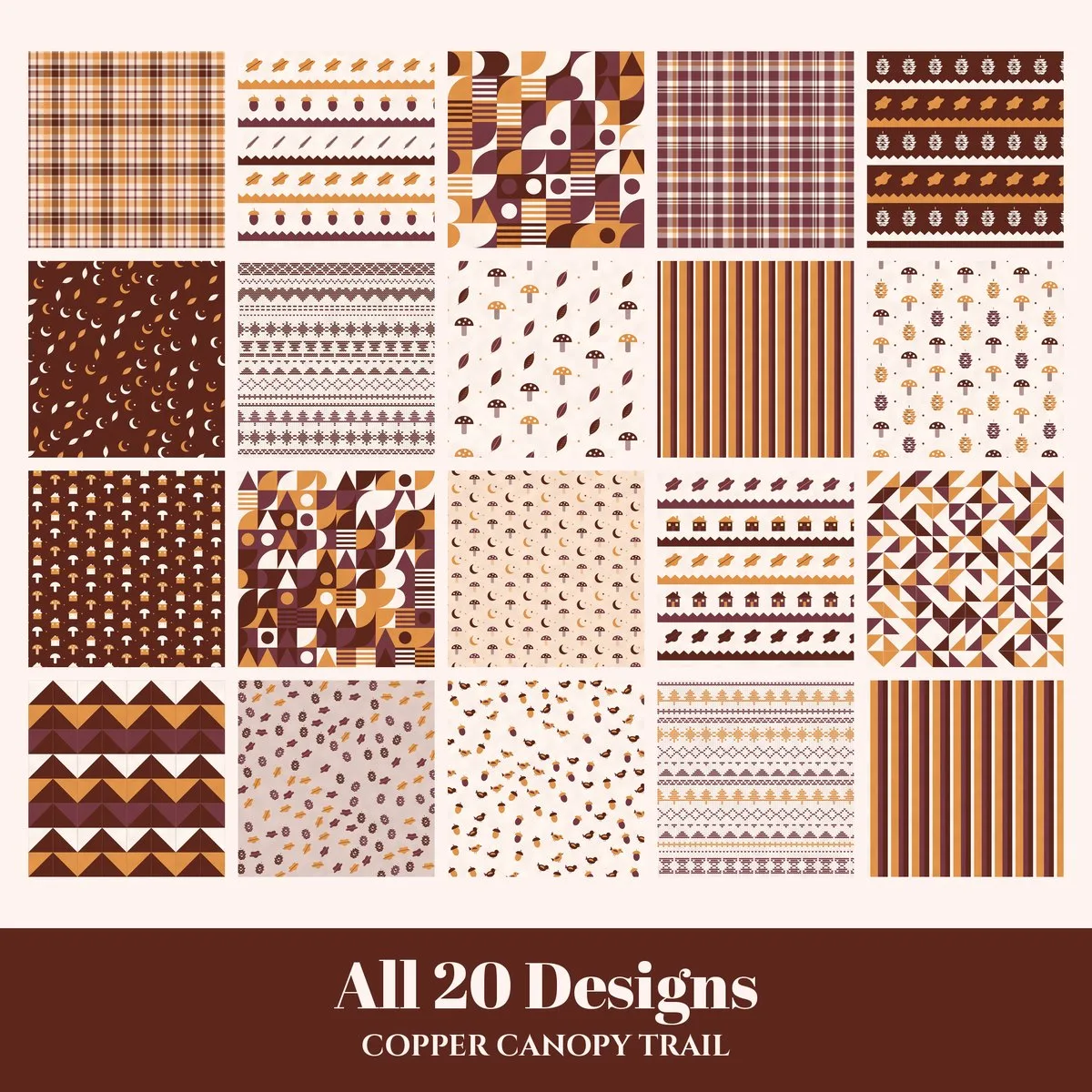 Copper Canopy Trail Digital Paper Pack preview 2