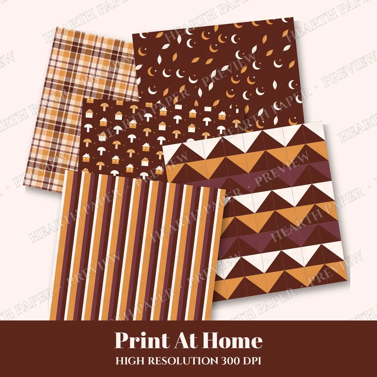 Copper Canopy Trail Digital Paper Pack preview 3
