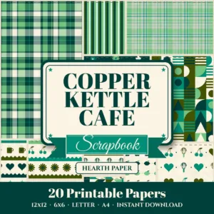 Copper Kettle Cafe Digital Paper Pack cover
