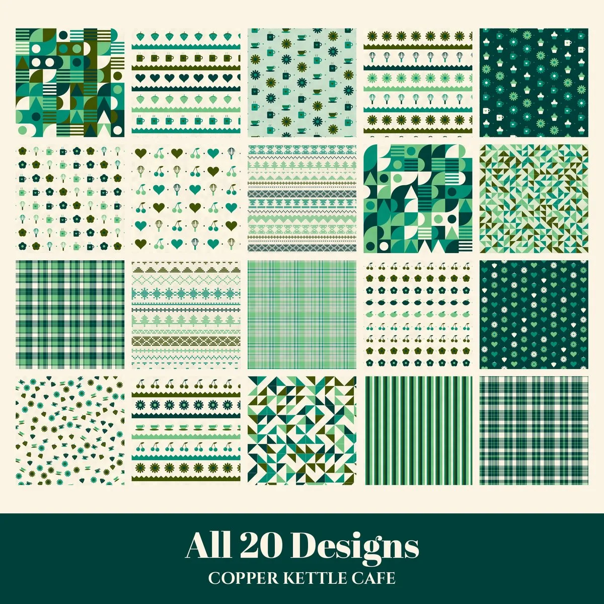 Copper Kettle Cafe Digital Paper Pack preview 2