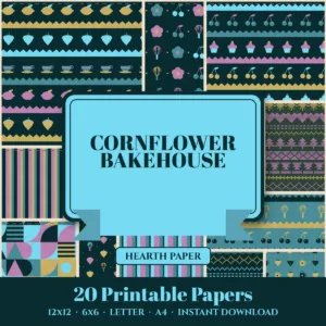 Cornflower Bakehouse Digital Paper Pack cover