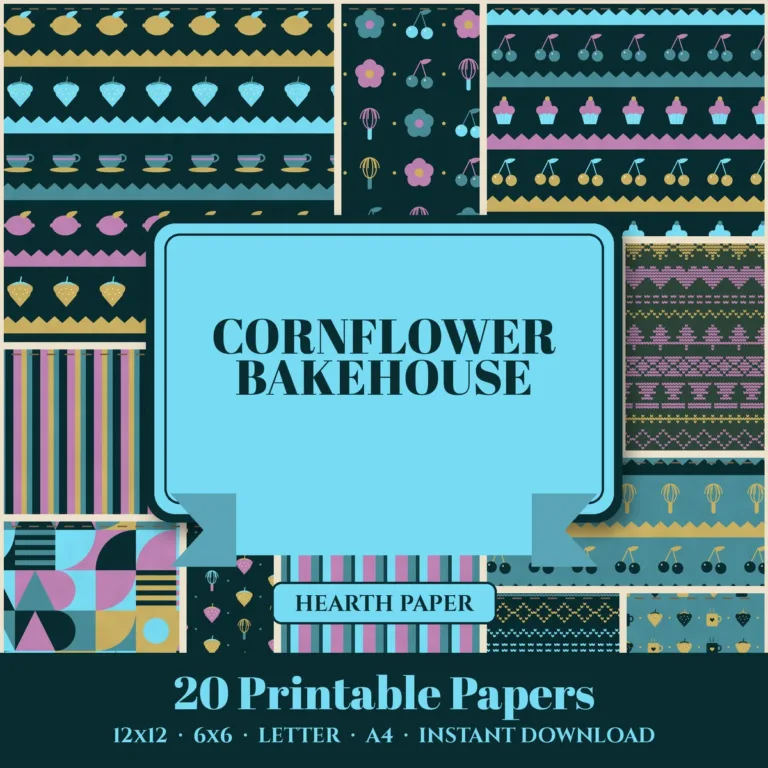 Cornflower Bakehouse Digital Paper Pack cover