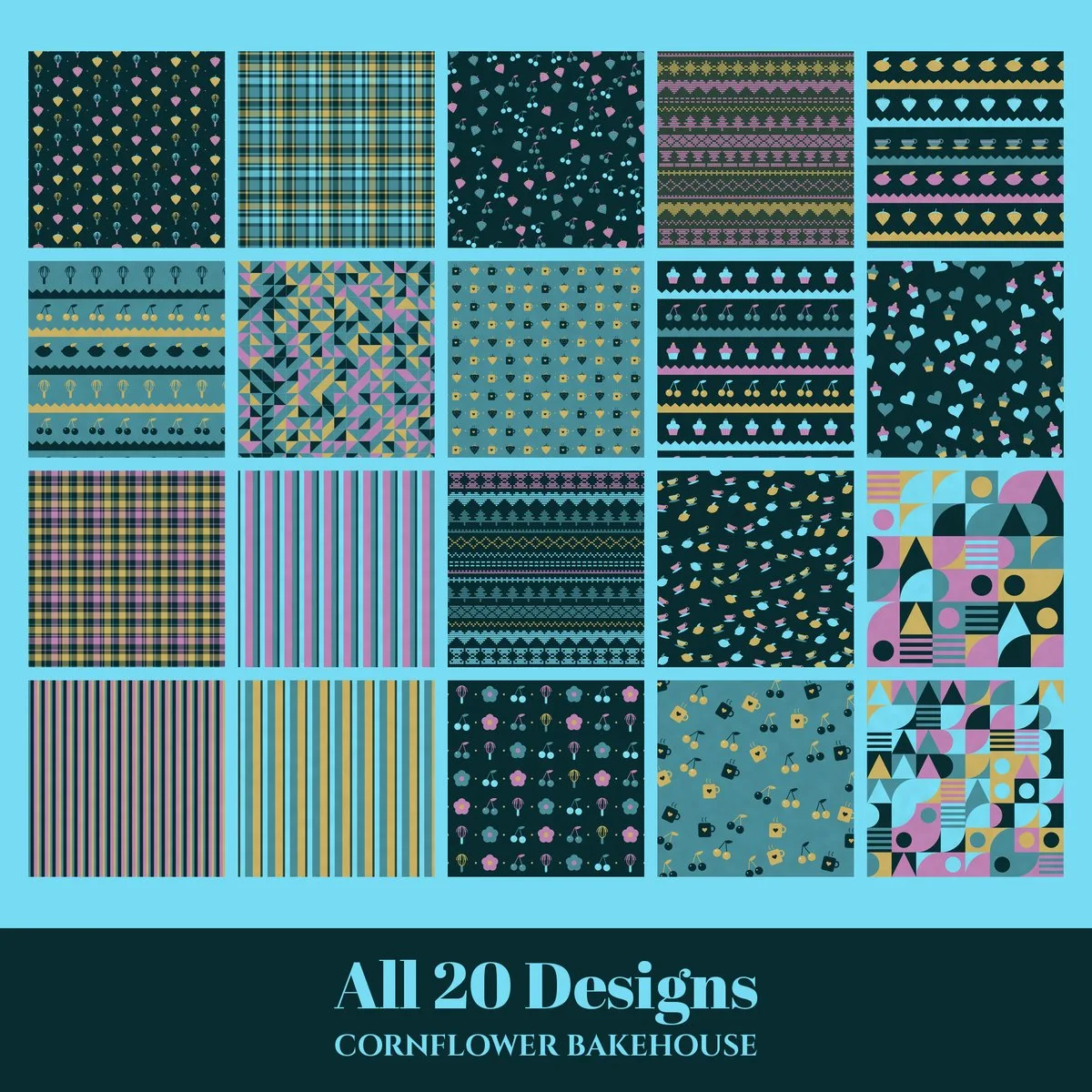 Cornflower Bakehouse Digital Paper Pack preview 2