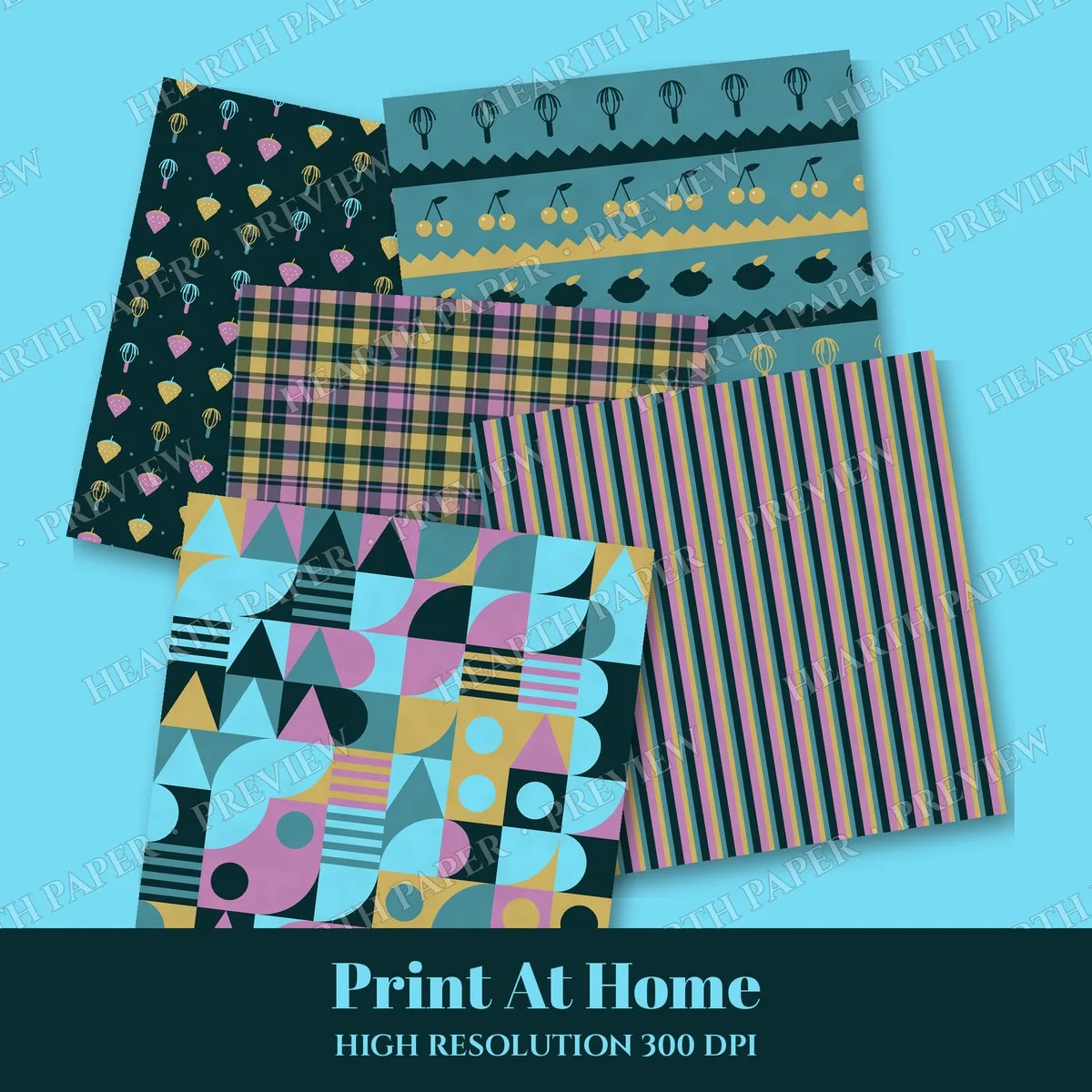 Cornflower Bakehouse Digital Paper Pack preview 3