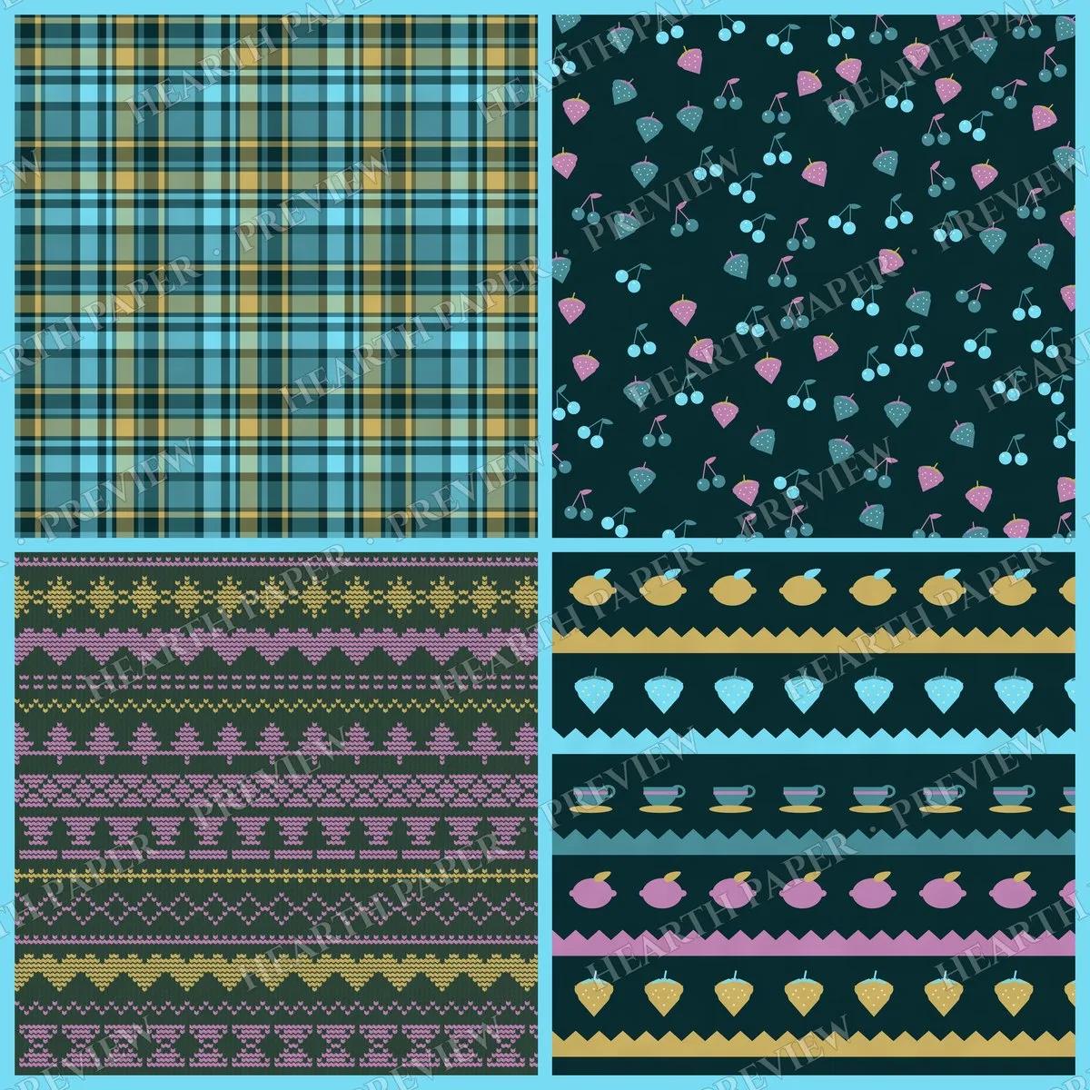 Cornflower Bakehouse Digital Paper Pack preview 5